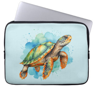 Cute Painting Turtle Laptop Sleeve