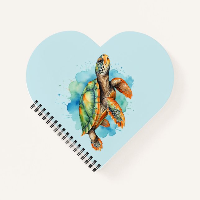 Cute Painting Turtle Notebook (Front)
