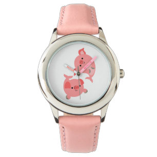 Cute Pair of Cartoon Merpigs Watch