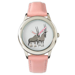 Cute Pair of Cartoon Oryxes Watch
