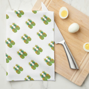 CUTE Pair Pineapple Pattern Tea Towel