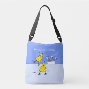 Cute Pairs Figure Skating Cartoon Crossbody Bag