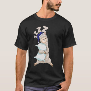 Cute Pajama for Women  Nigh Sleeping Alpaca 1 T-Shirt