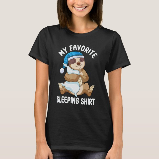 Cute Pajama for Women  Nigh Sleeping Sloth 1 T-Shirt (Front)