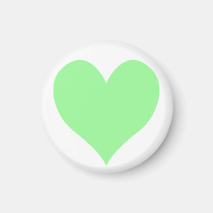 Cute Pale Green Heart Magnet