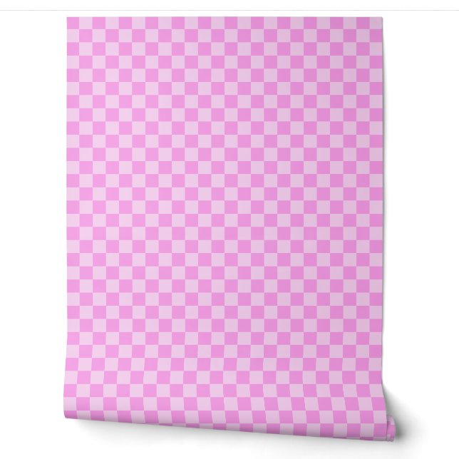 Cute Pale Pink y2k Checkers Wallpaper (Unrolling)
