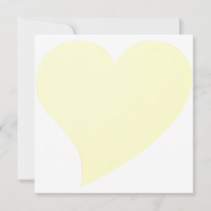 Cute pale yellow big heart minimalist Modern card