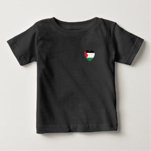 cute palestine flag heart graphic design baby T-Shirt