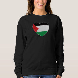 cute palestine flag heart graphic design sweatshirt