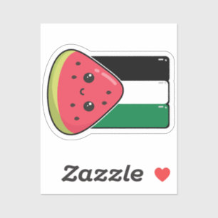 Cute Palestine flag with watermelon-Free Palestin 