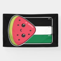 Cute Palestine flag with watermelon-Free Palestin 
