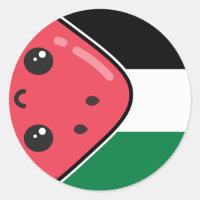 Cute Palestine flag with watermelon-Free Palestin