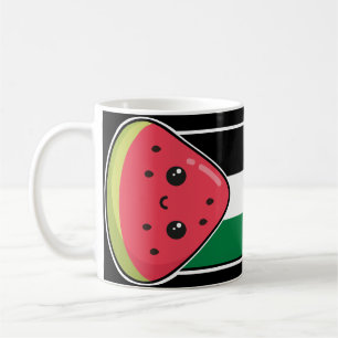 Cute Palestine flag with watermelon-Free Palestin Coffee Mug