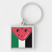 Cute Palestine flag with watermelon-Free Palestin