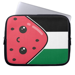 Cute Palestine flag with watermelon-Free Palestin  Laptop Sleeve