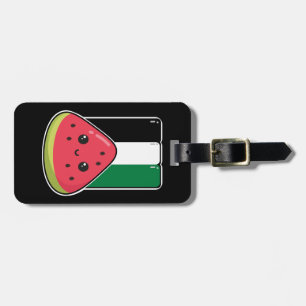 Cute Palestine flag with watermelon-Free Palestin  Luggage Tag