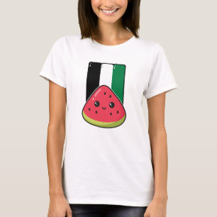 Cute Palestine flag with watermelon-Free Palestin T-Shirt