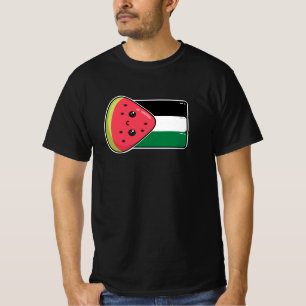 Cute Palestine flag with watermelon-Free Palestin  T-Shirt