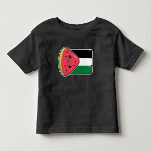 Cute Palestine flag with watermelon-Free Palestin Toddler T-Shirt