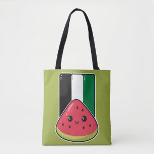 Cute Palestine flag with watermelon-Free Palestin  Tote Bag