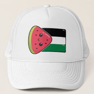 Cute Palestine flag with watermelon-Free Palestin Trucker Hat