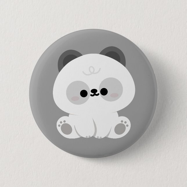 Cute Panda 6 Cm Round Badge (Front)