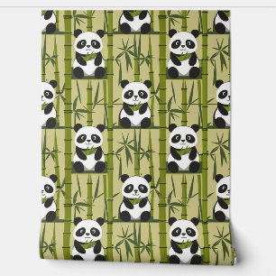 Cute Panda and Bamboo Wall Decor 