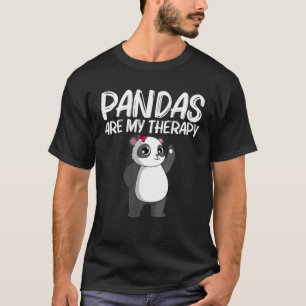 Cute Panda Art For Men Women Red Giant Forest Bamb T-Shirt