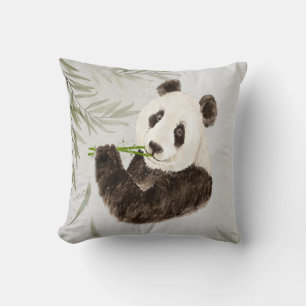 Cute Panda Asian Bear Animal Bamboo Wildlife  Cushion