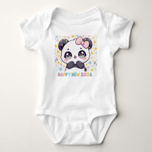 Cute Panda Baby Bodysuit – New Year 2026