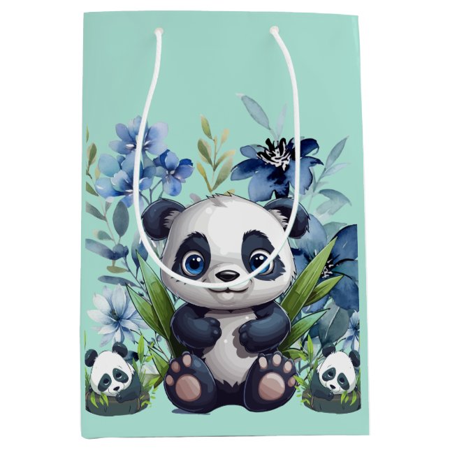Cute Panda Baby Medium Gift Bag (Front)