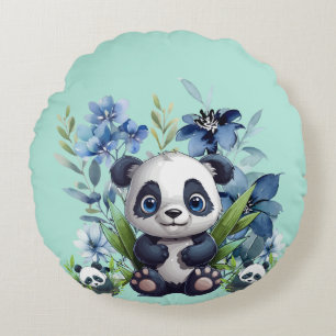 Cute Panda Baby Round Cushion