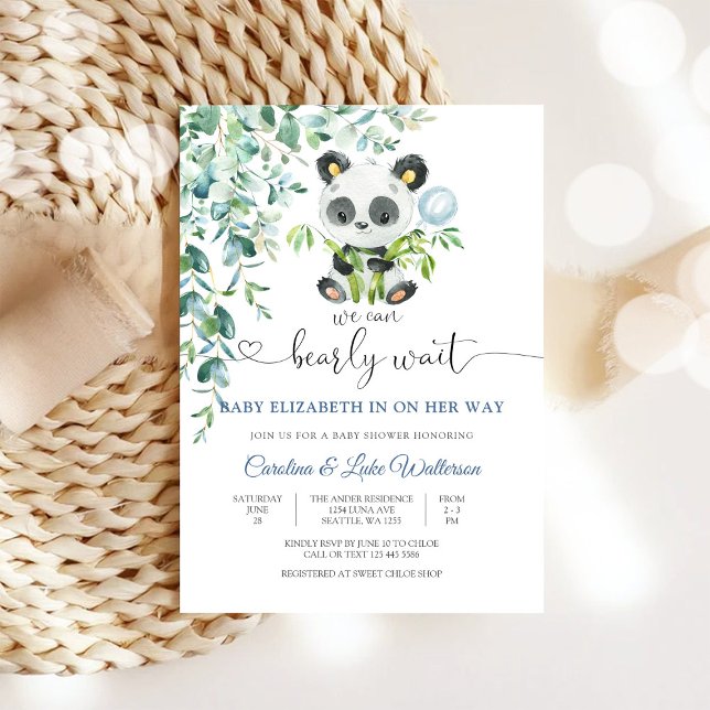 Cute Panda Baby Shower Invitation (Creator Uploaded)