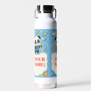 Cute Panda Back to School School Supplies Water Bottle