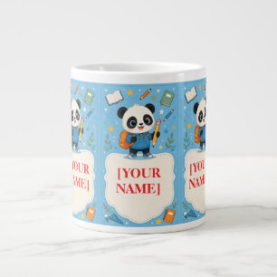 Cute Panda Back to School Supplies Large Coffee Mug