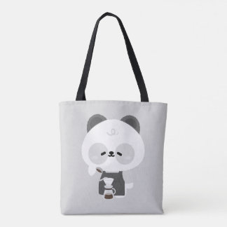 Cute Panda Barista Tote Bag