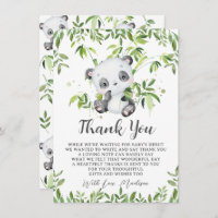 Cute Panda Bear Bamboo Greenery Baby Shower 