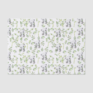 Cute Panda Bear Cub Bamboo Greenery Decoupage Tissue Paper