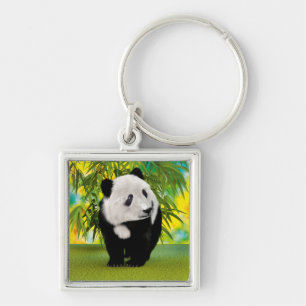 Cute Panda Bear Cub Kawaii Animal Lover Gift Key Ring