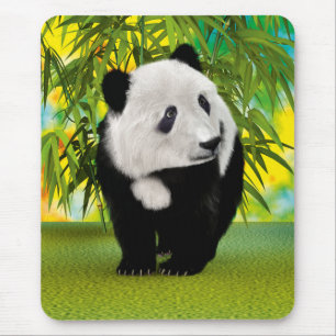 Cute Panda Bear Cub Kawaii Animal Lover Gift Mouse Pad