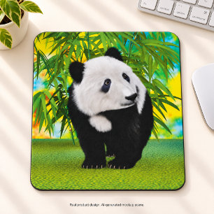 Cute Panda Bear Cub Kawaii Animal Lover Gift Mouse Pad