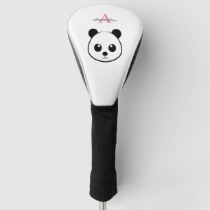 Cute panda bear custom Monogram Golf Head Cover