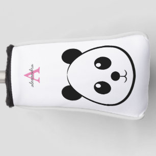 Cute panda bear custom Monogram Golf Head Cover