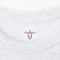 Cute Panda Bear Custom Monogram Labels – Adorable 