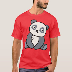 Cute Panda Bear Doodle Drawing T-Shirt