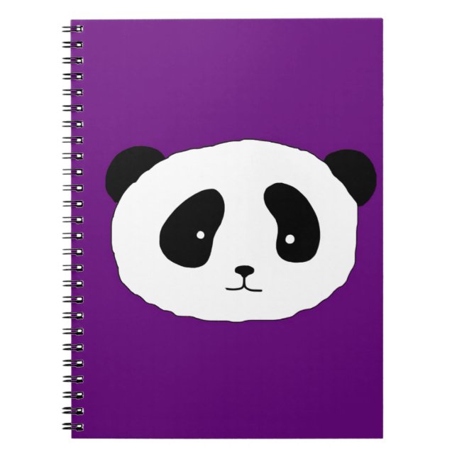 Cute Panda Bear faces Modern Fun by LeahG Notebook (Front)