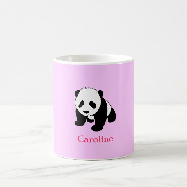 Cute Panda Bear Fan Personalised Coffee Mug Gift (Center)