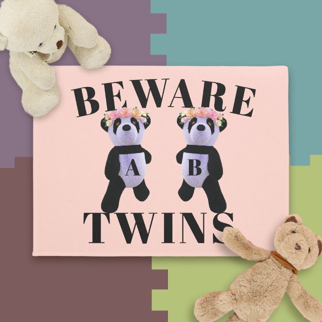 Cute Panda Bear Funny Beware Playroom Doormat (Creator Uploaded)