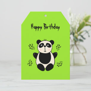 Cute panda bear holiday card