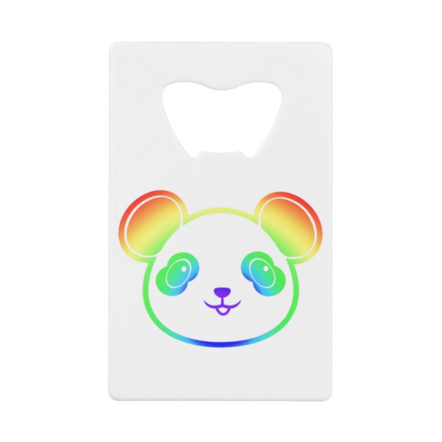 Cute Panda Bear In The Colours Of The Rainbow (Front)